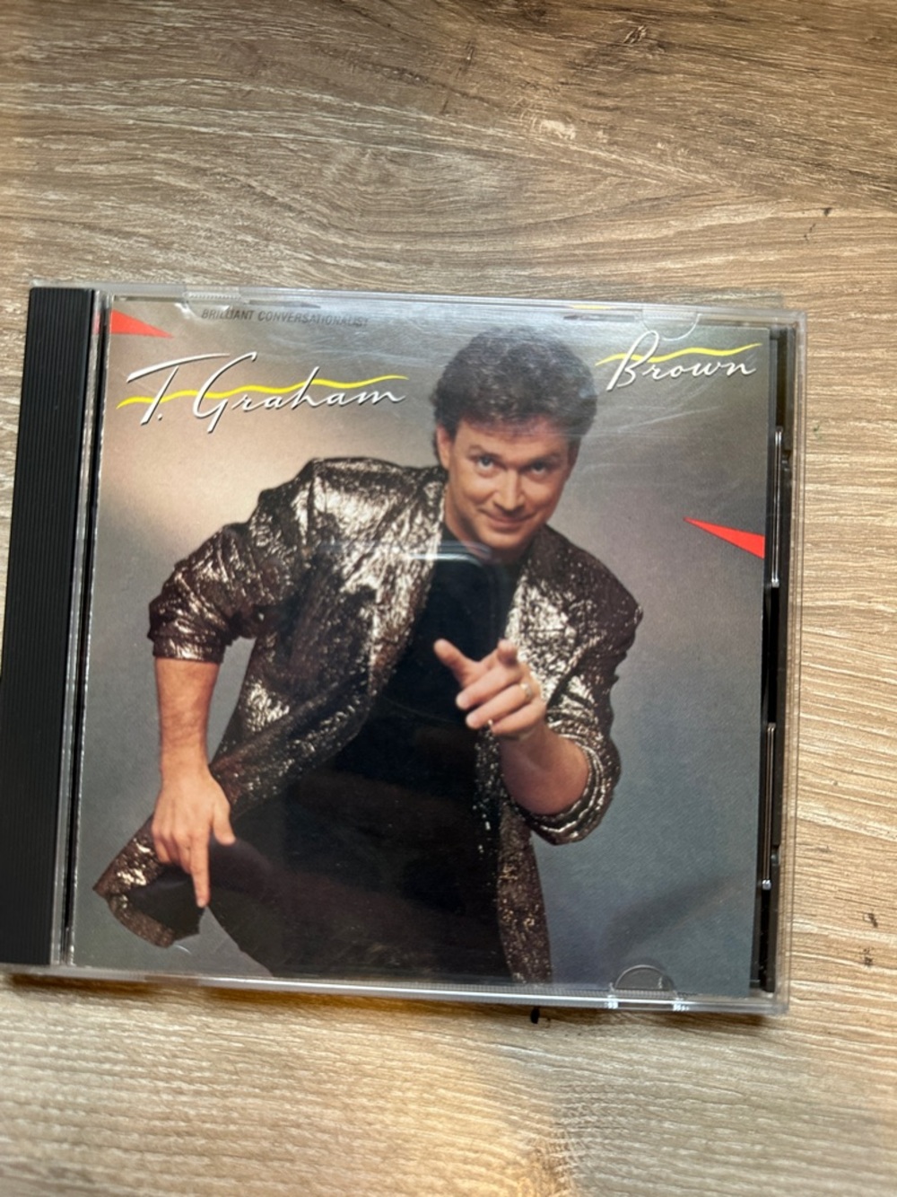 T. Graham Brown self titled CD with Silver Sequin Jacket - Black & Silver